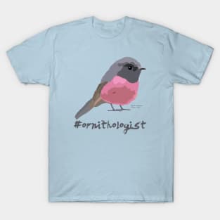 Ornithologist | Pink robin T-Shirt